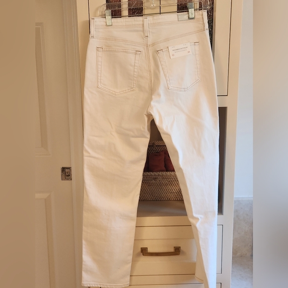 AG Isabelle Button Up, Straight Crop Winter White Denim 29 - Picture 4 of 4